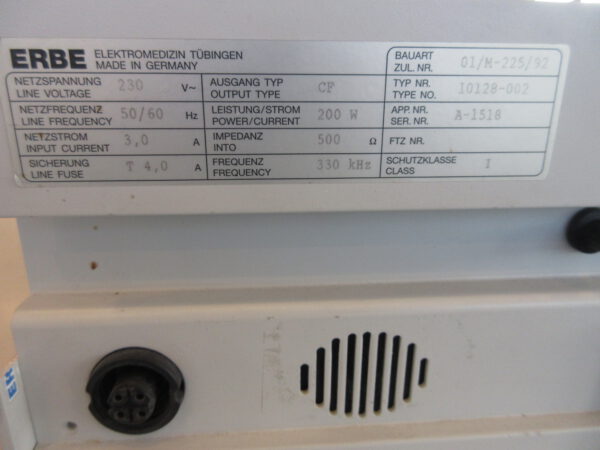 Erbe ICC200 HF Chirurgie ERSATZTELTRÄGER / DEFEKT – Bild 6