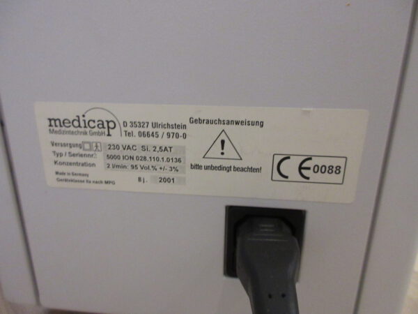 medicap Oximed 5000 ION Sauerstofkonzentrator mit Ionisationsmodul – Bild 6