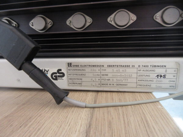 Erbe Erbotom 175 mit Handstück und Neutralelektrode – Bild 5