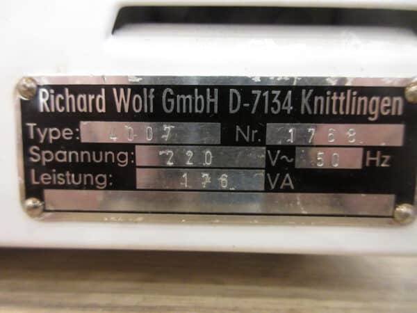 Richard Wolf RIWO Lichtprojektor LP4007 Kaltlichtquelle mit Lichtleiterkabel – Bild 5