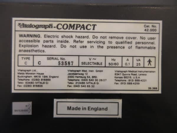 Vitalograph Compact Lufu Spirometer Lungenfunktionstester – Bild 7