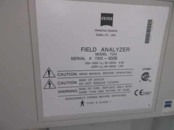 Zeiss Humphrey 720i Field Analyzer II serie i Perimeter – Bild 8