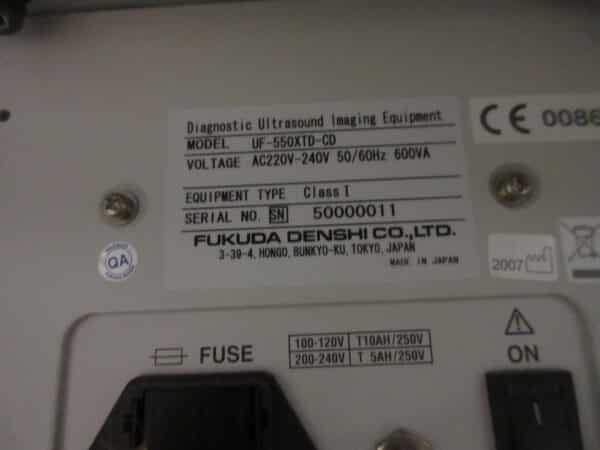 Fukuda Denshi UF-550 XTD Ultraschallgerät mit 2 Sonden und Drucker – Bild 12