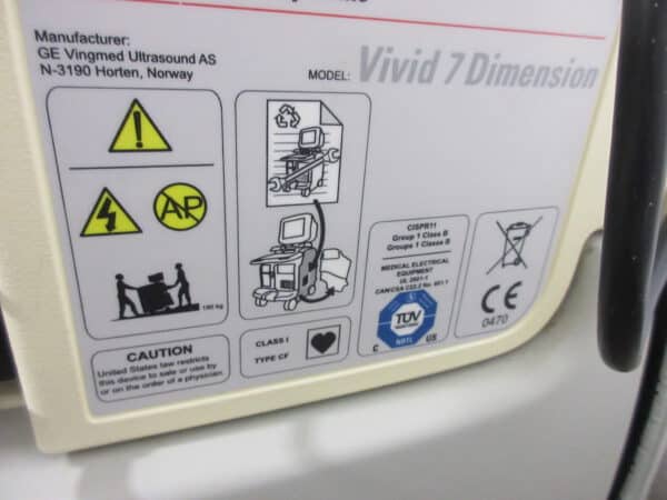 GE Vingmed Vivid 7 Dimension inkl. 4C Abdomensonde & Printer – Bild 10
