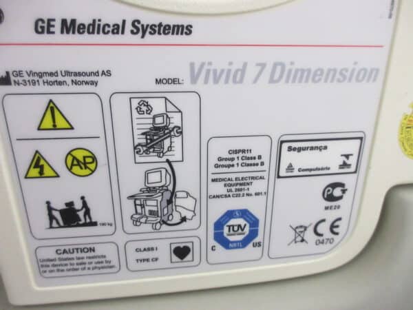 GE Vingmed Vivid 7 Dimension 2 Sonden & Printer – Bild 9