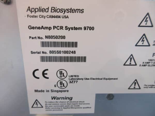 Applied Biosystems GeneAmp PCR System 9700 Thermocycler – Bild 6