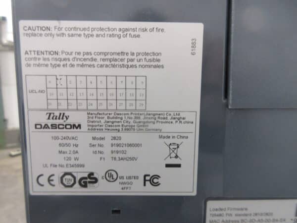 Tally Dascom 2820 Matrixdrucker Nadeldrucker – Bild 6